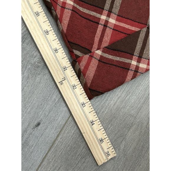 Unique Vintage Womens Suspenders Plaid Pants Red Brown Wide Leg Size 1X/16 NWOT - Picture 12 of 12